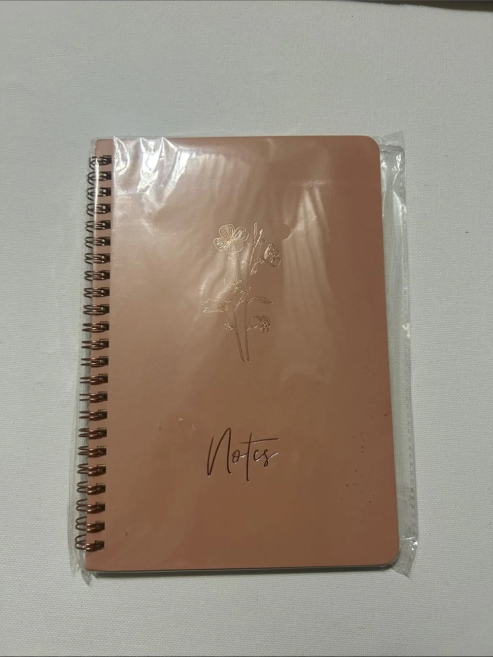Rose Gold 'Notes' Spiral Notebook